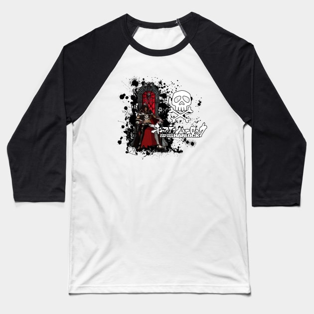 Captain Harlock Baseball T-Shirt by SirTeealot